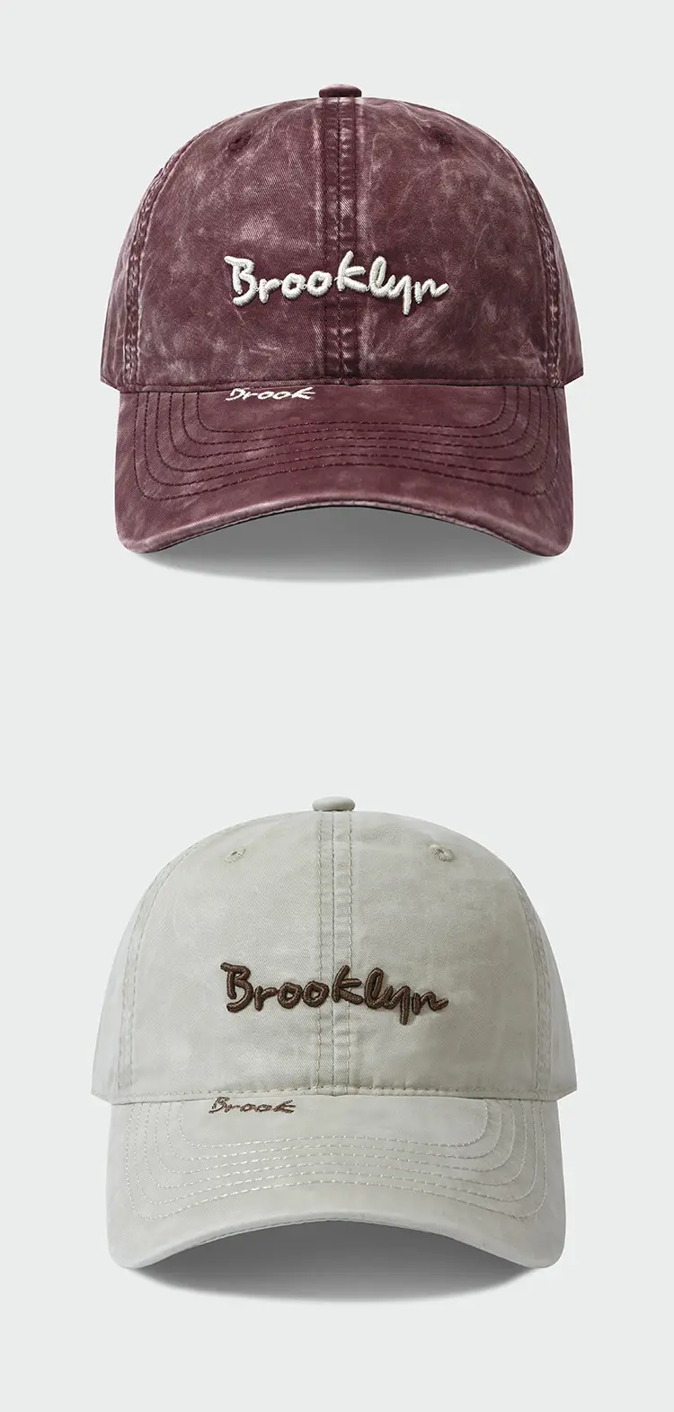 Brooklyn Embroidered Vintage Washed Cap — feature 11