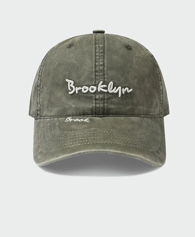 Brooklyn Embroidered Vintage Washed Cap — feature 12