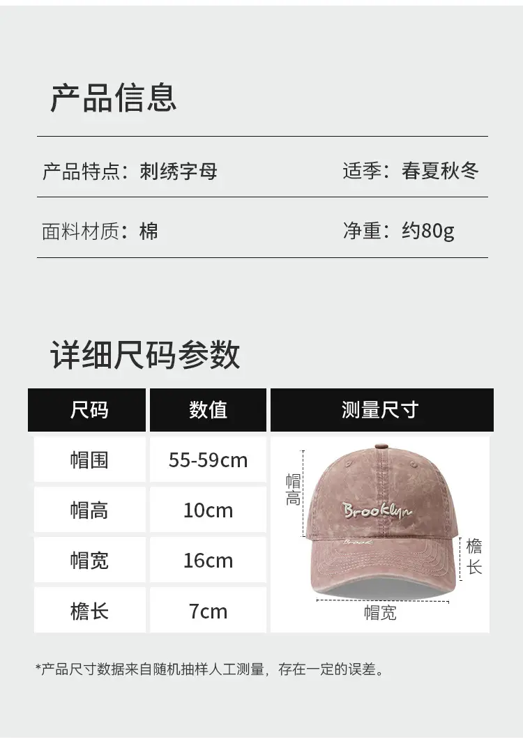 Brooklyn Embroidered Vintage Washed Cap — feature 2