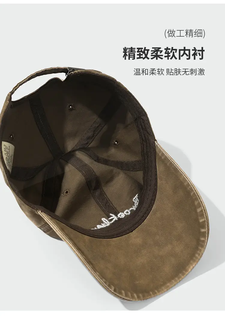 Brooklyn Embroidered Vintage Washed Cap — feature 5