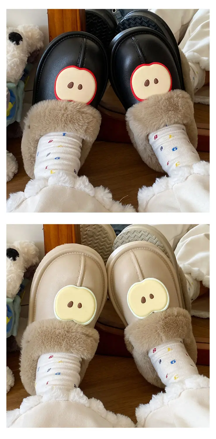 Warm Fleece Lined Women's Winter Slippers Black — feature 16