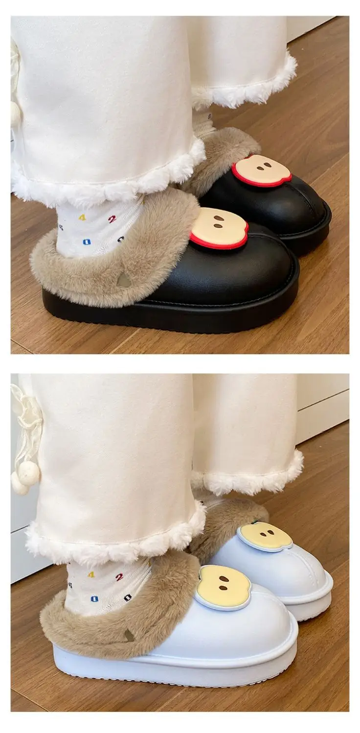 Warm Fleece Lined Women's Winter Slippers Black — feature 18