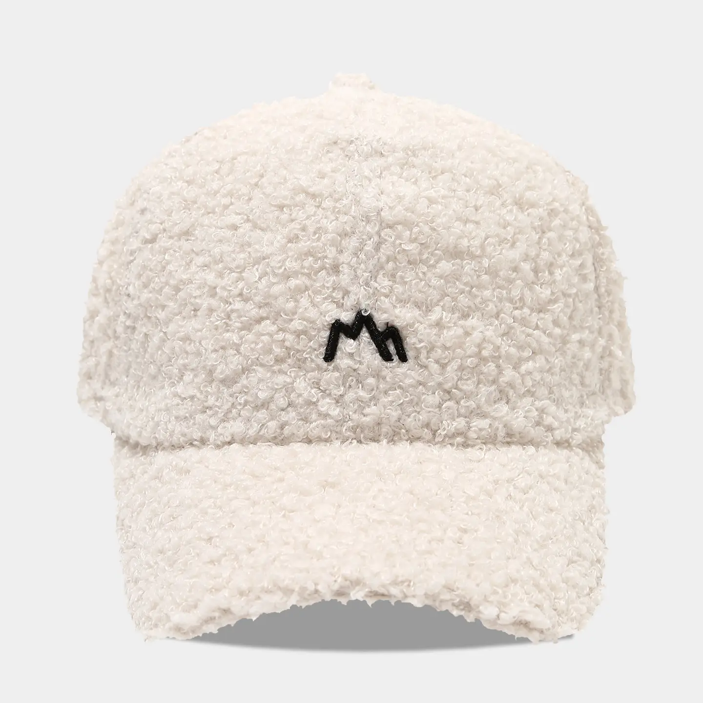 White Embroidered Baseball Cap for Men Women Winter Warm - Image 4