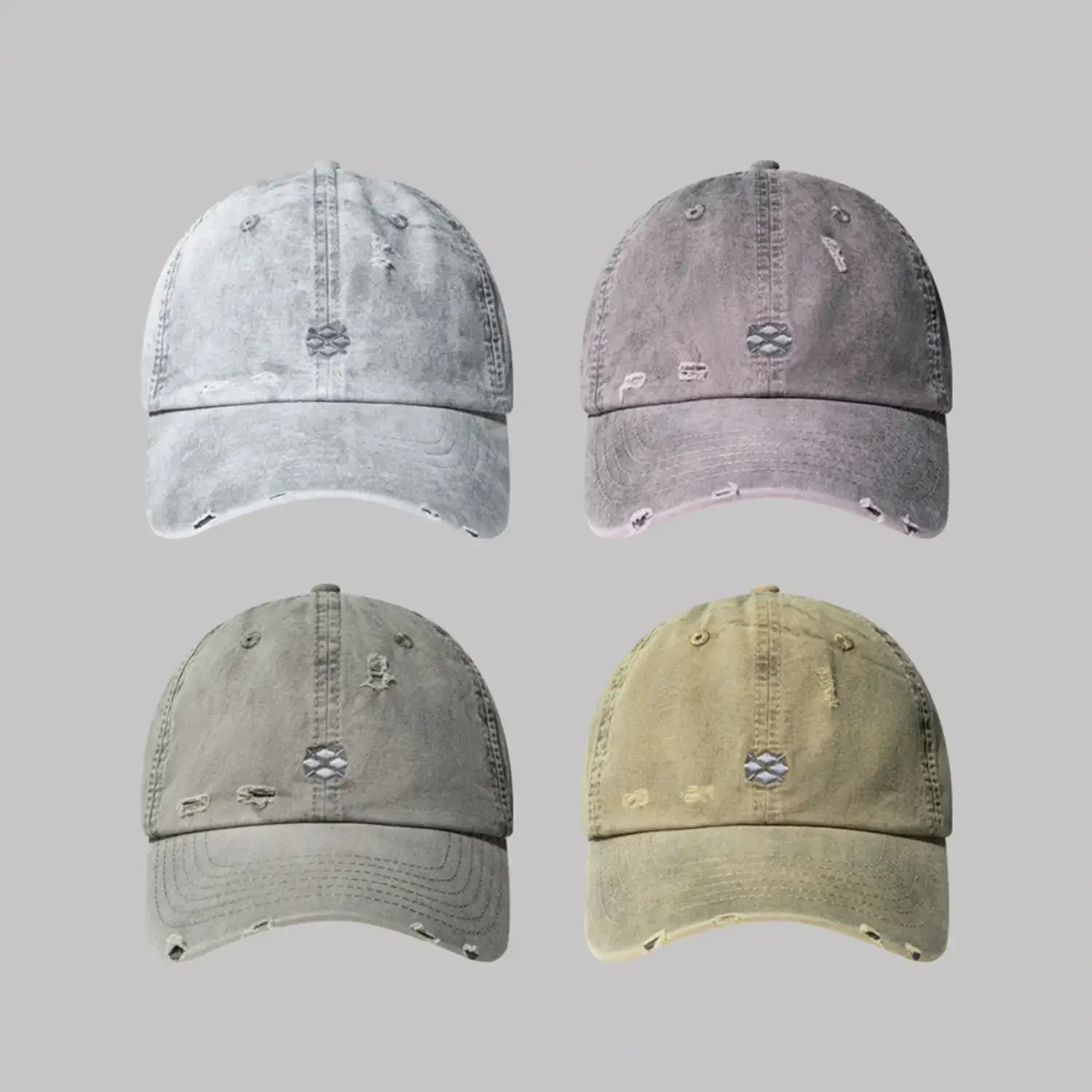 Wholesale Washed Distressed Baseball Cap Luminous Retro - Image 6
