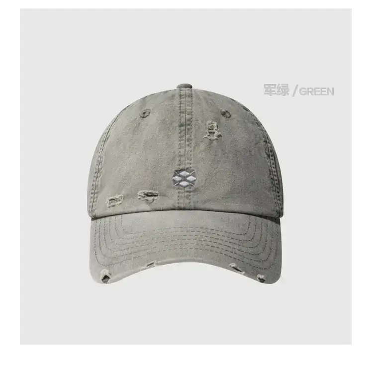 Wholesale Washed Distressed Baseball Cap Luminous Retro — feature 11