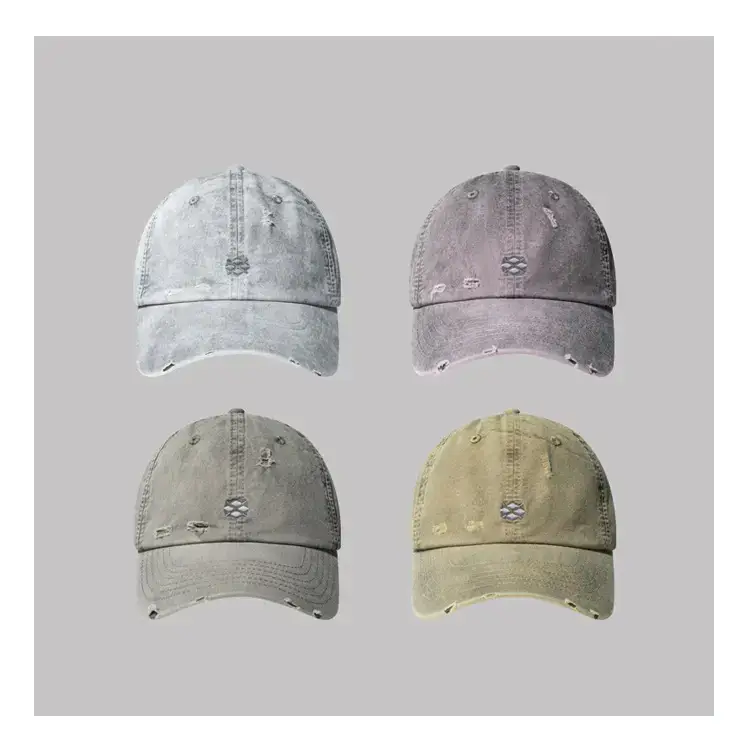 Wholesale Washed Distressed Baseball Cap Luminous Retro — feature 2