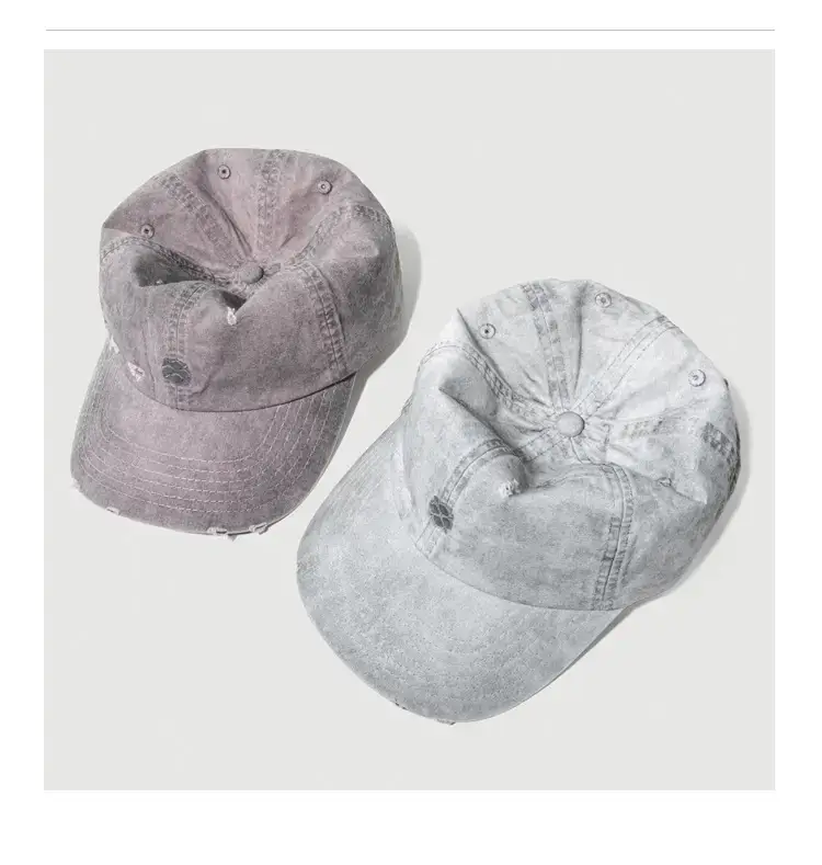 Wholesale Washed Distressed Baseball Cap Luminous Retro — feature 9