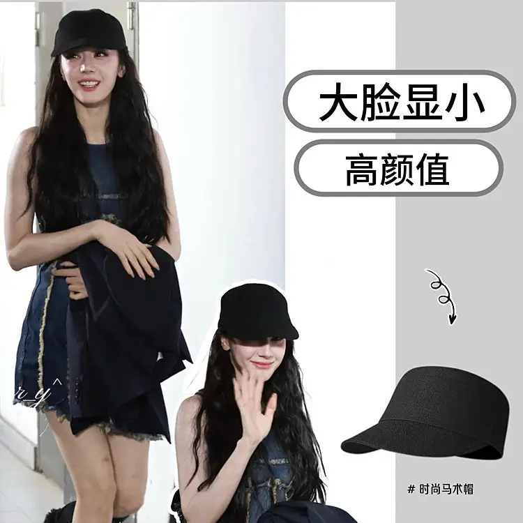 Women Flat Top Equestrian Hat Black Duckbill Bristle - Image 7