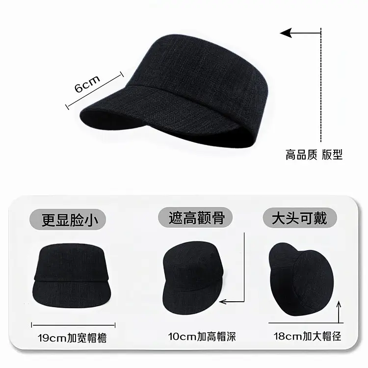 Women Flat Top Equestrian Hat Black Duckbill Bristle - Image 8
