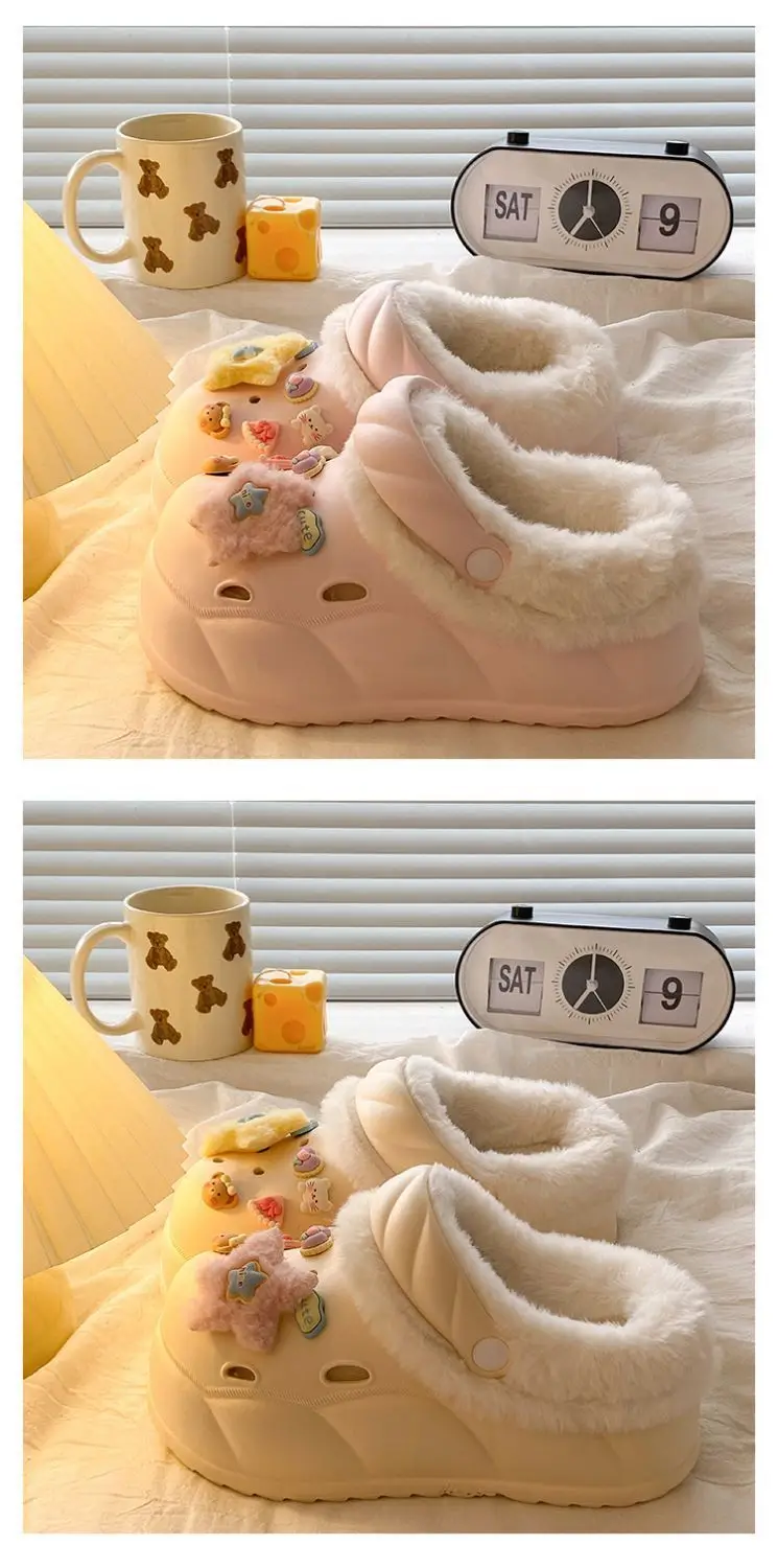 Sweet Detachable Clogs for Women Winter Warm Slippers — feature 20