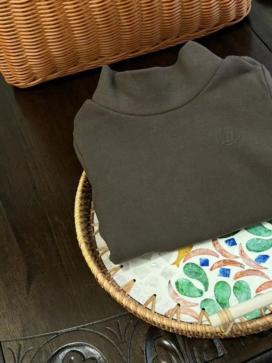 Children's Velvet T-Shirt Brown Long Sleeve - Image 8
