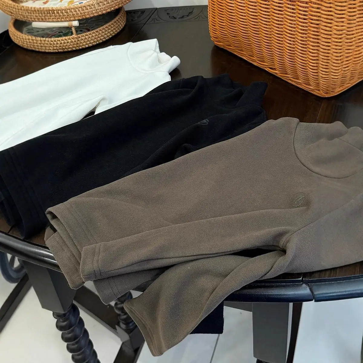 Children's Velvet T-Shirt Brown Long Sleeve - Image 2