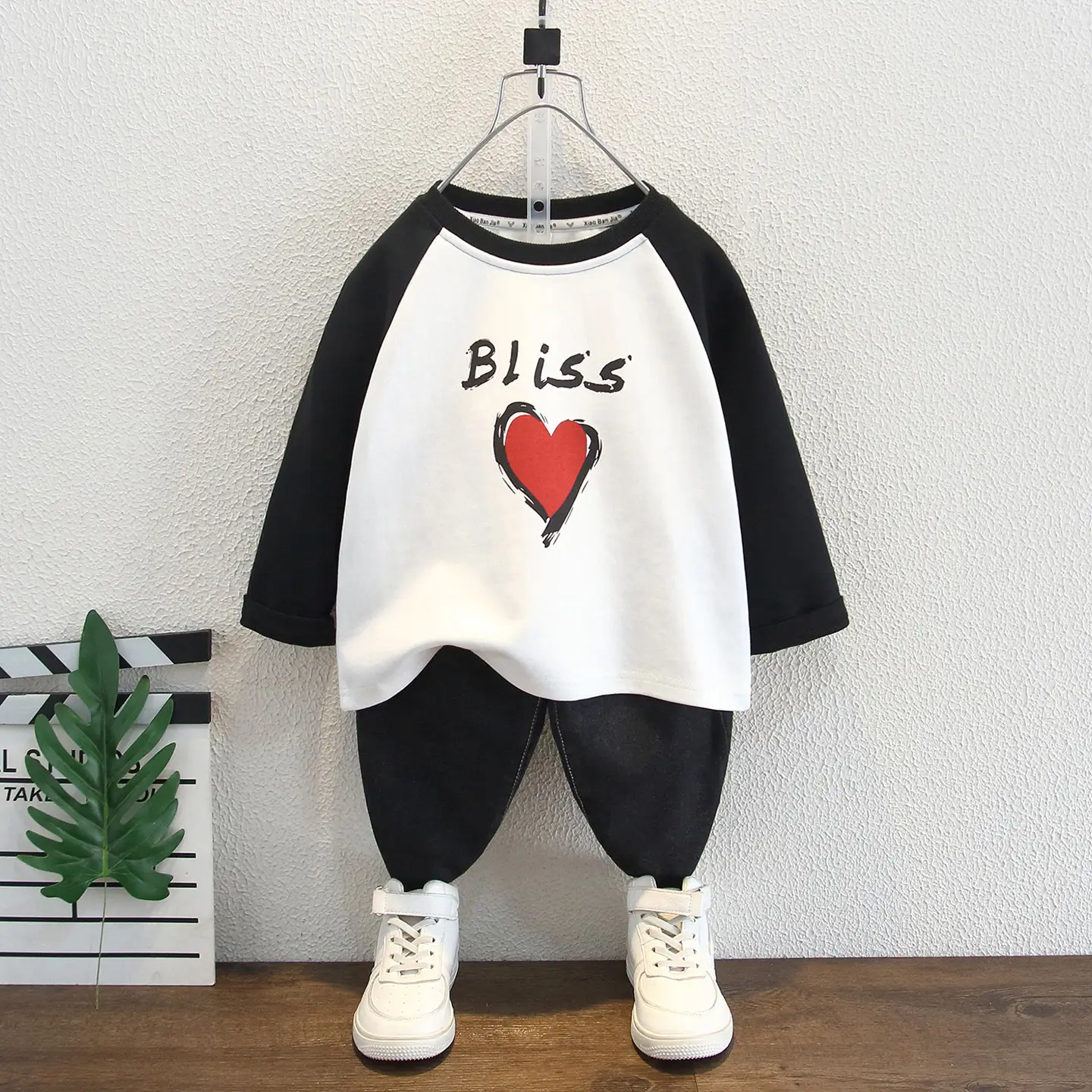 Boys Long Sleeve T-Shirt Black Korean Style 2025