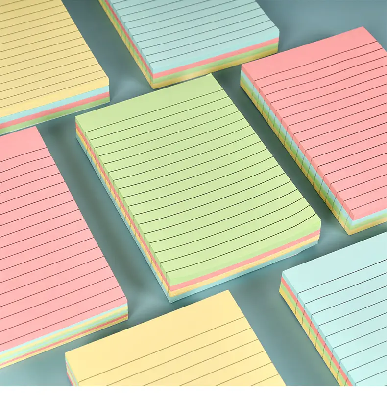 Colorful Large Horizontal Line Sticky Notes Creative Simple Tearable Note Pad Strong Sticky Note Message N Times Wholesale — feature 12