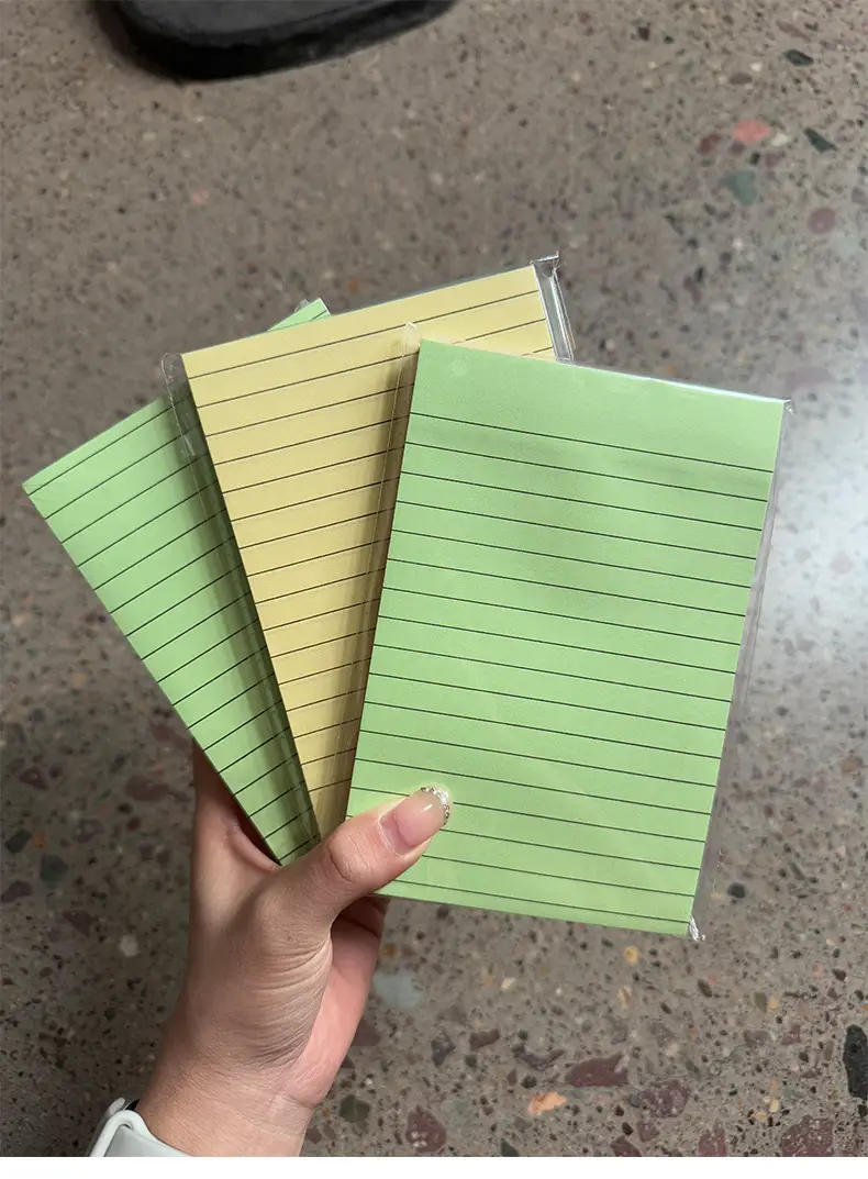 Colorful Large Horizontal Line Sticky Notes Creative Simple Tearable Note Pad Strong Sticky Note Message N Times Wholesale — feature 15