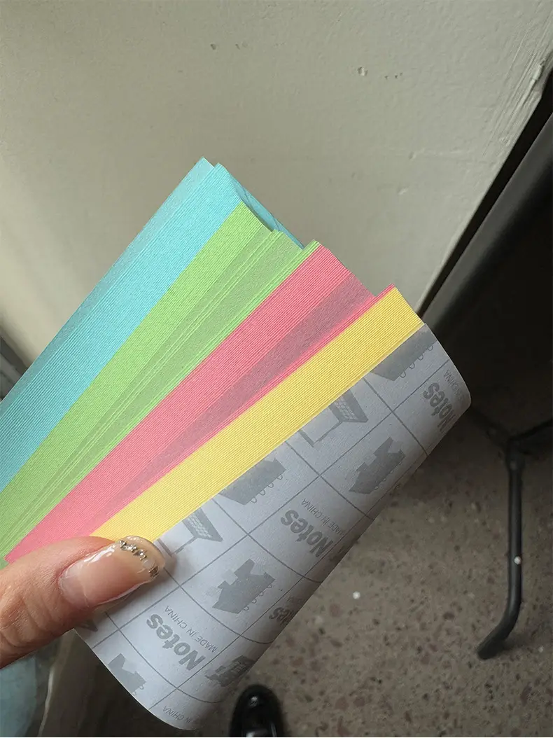 Colorful Large Horizontal Line Sticky Notes Creative Simple Tearable Note Pad Strong Sticky Note Message N Times Wholesale — feature 18