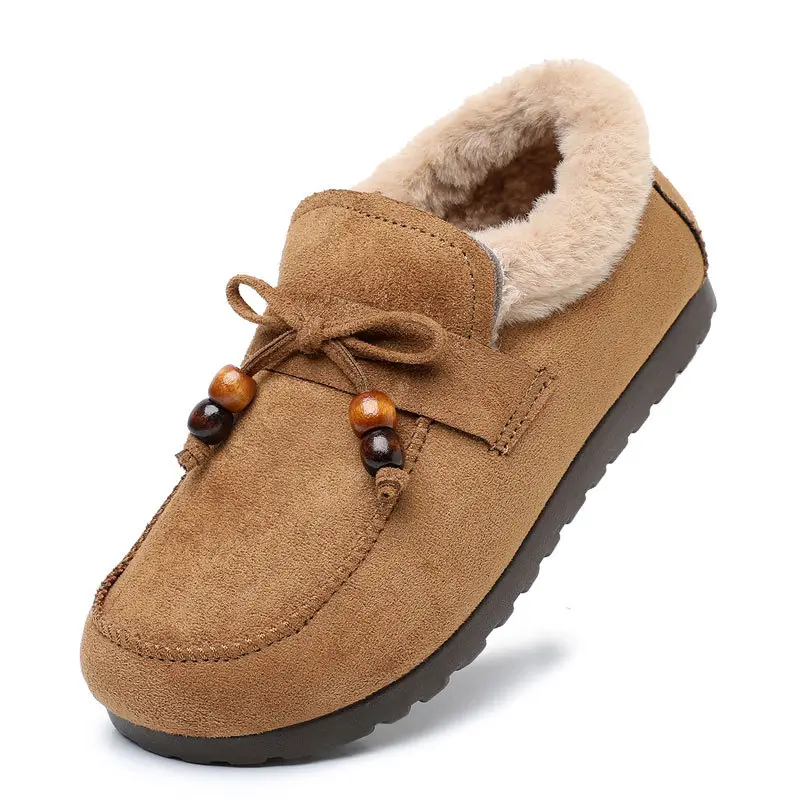 Plush Birkenstock Cotton Shoes for Women 2025 Autumn and Winter New Style Comfortable and Warm Lazy Slip-On Beanie Shoes Loafers Furry Shoes - Image 8