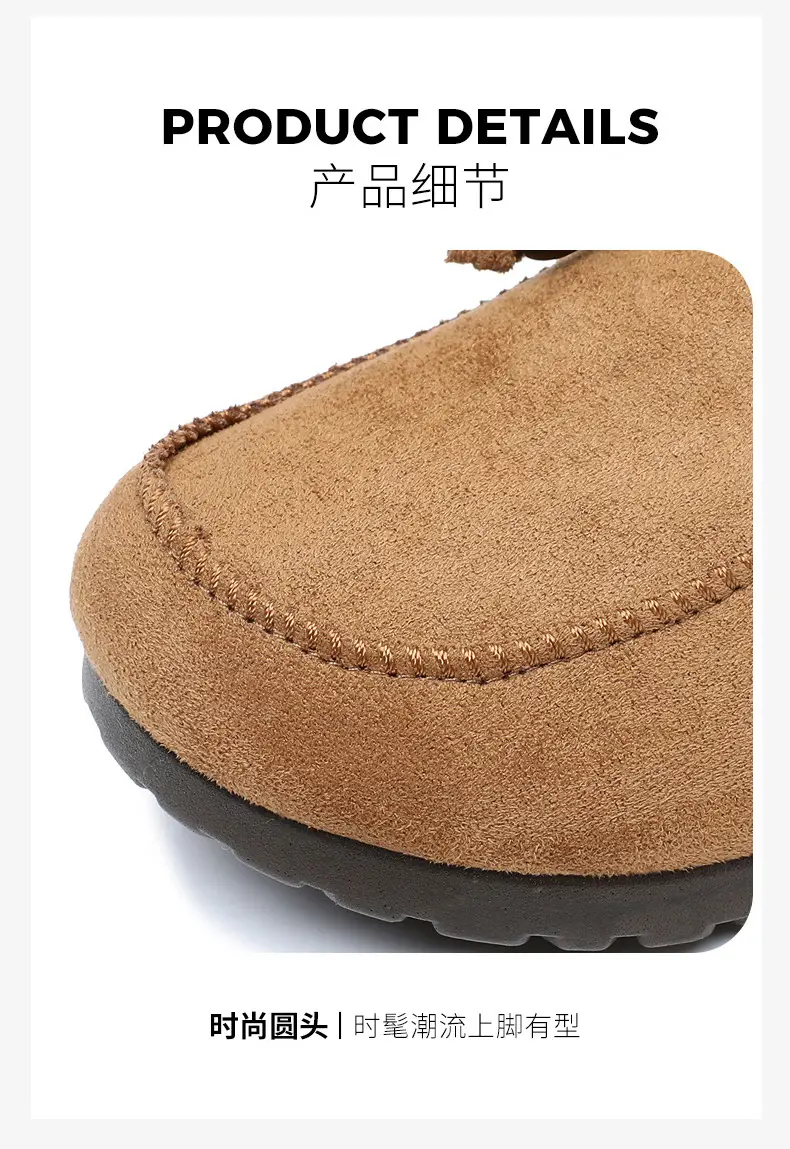Plush Birkenstock Cotton Shoes for Women 2025 Autumn and Winter New Style Comfortable and Warm Lazy Slip-On Beanie Shoes Loafers Furry Shoes — feature 11