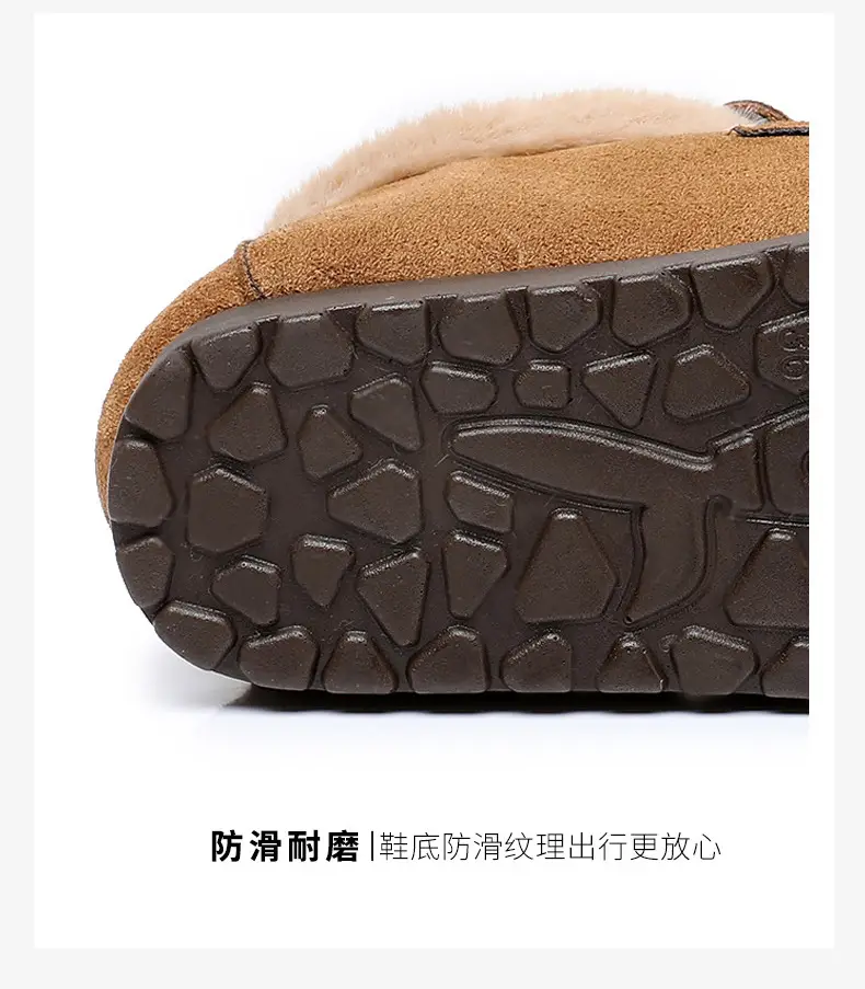 Plush Birkenstock Cotton Shoes for Women 2025 Autumn and Winter New Style Comfortable and Warm Lazy Slip-On Beanie Shoes Loafers Furry Shoes — feature 13
