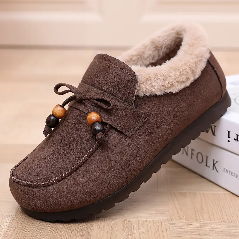 Plush Birkenstock Cotton Shoes for Women 2025 Autumn and Winter New Style Comfortable and Warm Lazy Slip-On Beanie Shoes Loafers Furry Shoes - Image 3