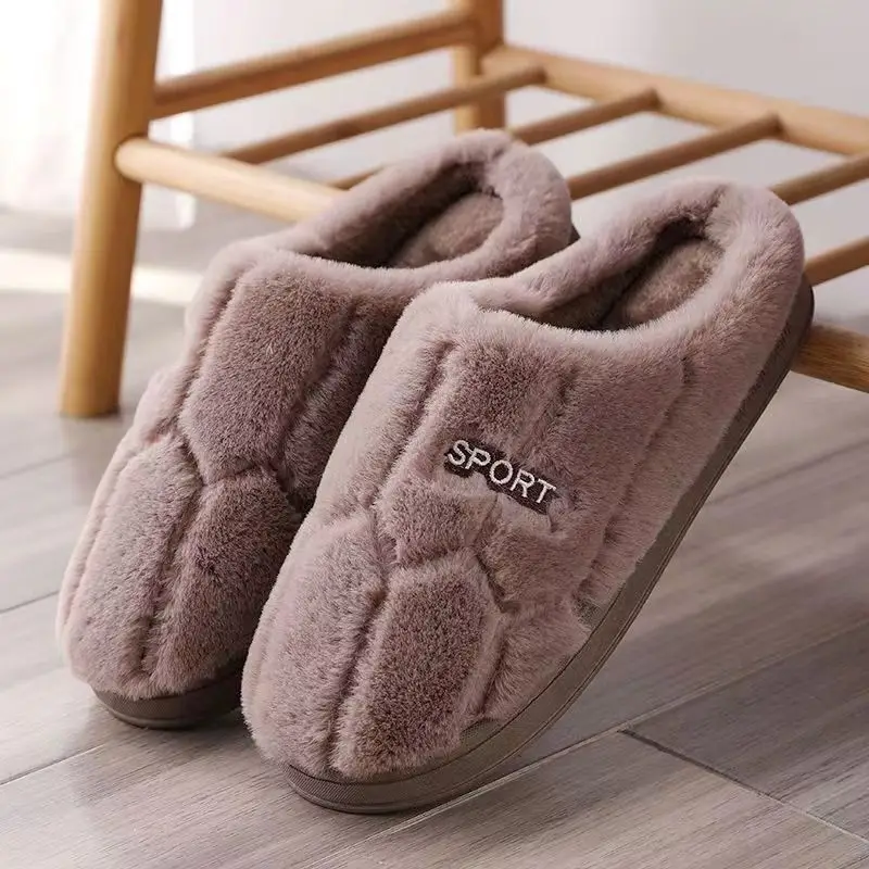 Women Grey Winter Cotton Slippers Warm Indoor — feature 5