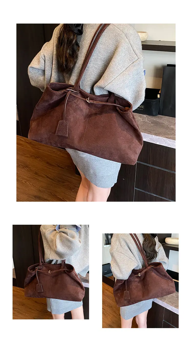 Suede Cross-Border Bag Women New Fashion Commuter Tote — feature 11