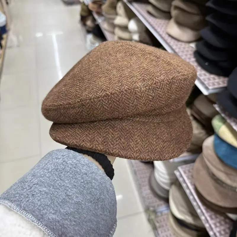 British Classic All-Wool Octagonal Hat for Women - Image 2