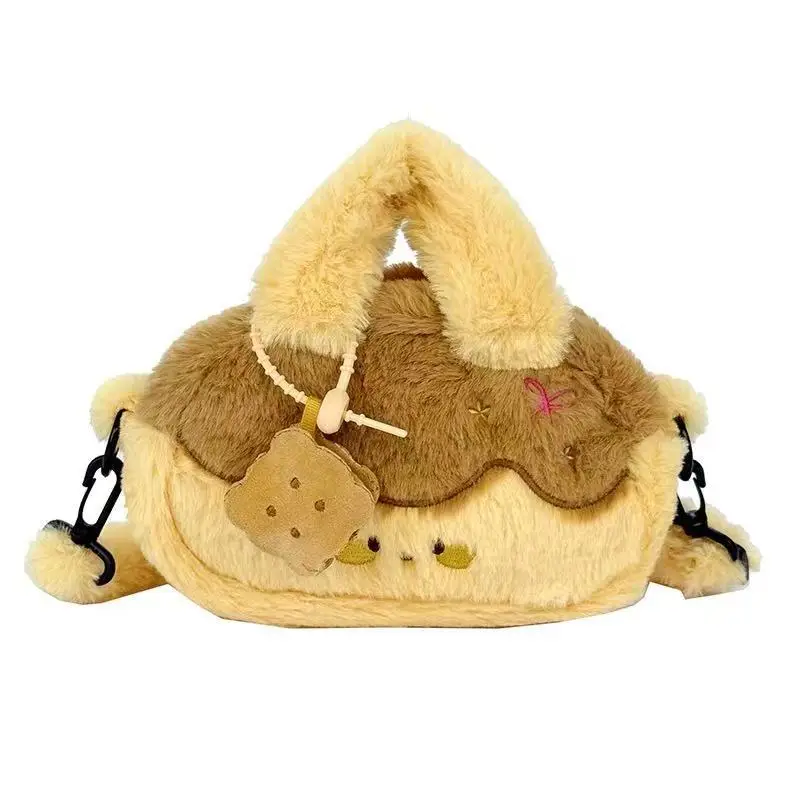 2025 Cute Japanese Style Plush Cake Bag for Girls