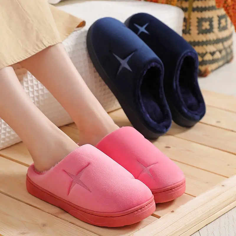 Pink Cotton Slippers for Women Winter Indoor Warm - Image 8