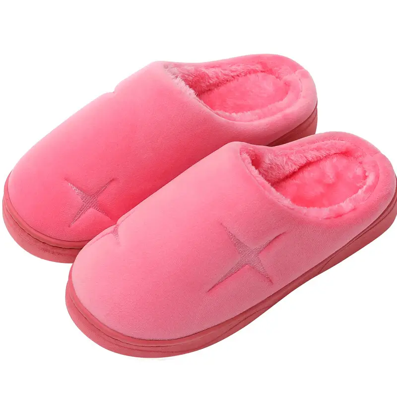 Pink Cotton Slippers for Women Winter Indoor Warm - Image 10
