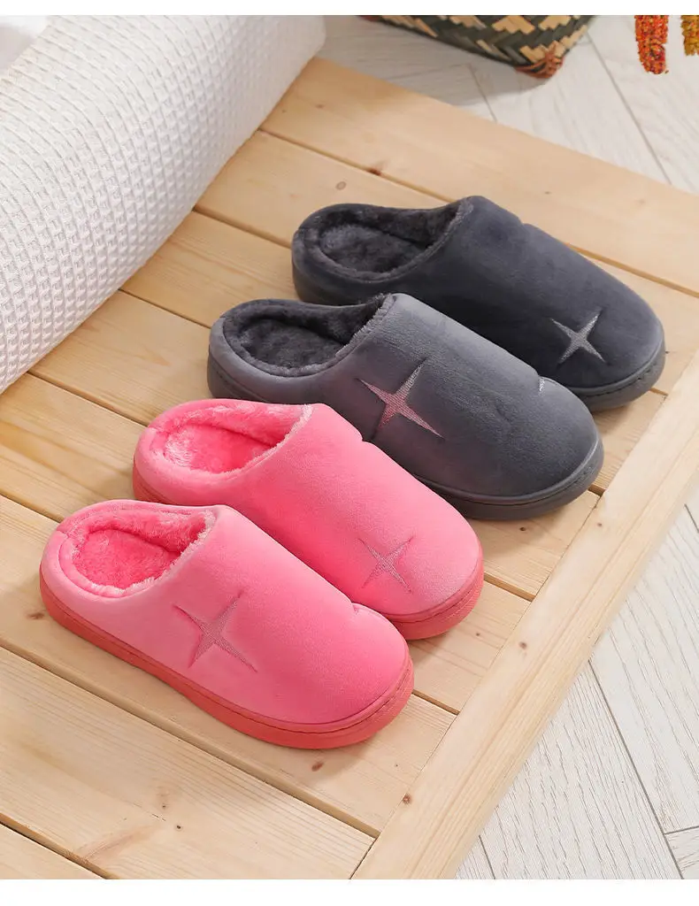 Pink Cotton Slippers for Women Winter Indoor Warm — feature 15