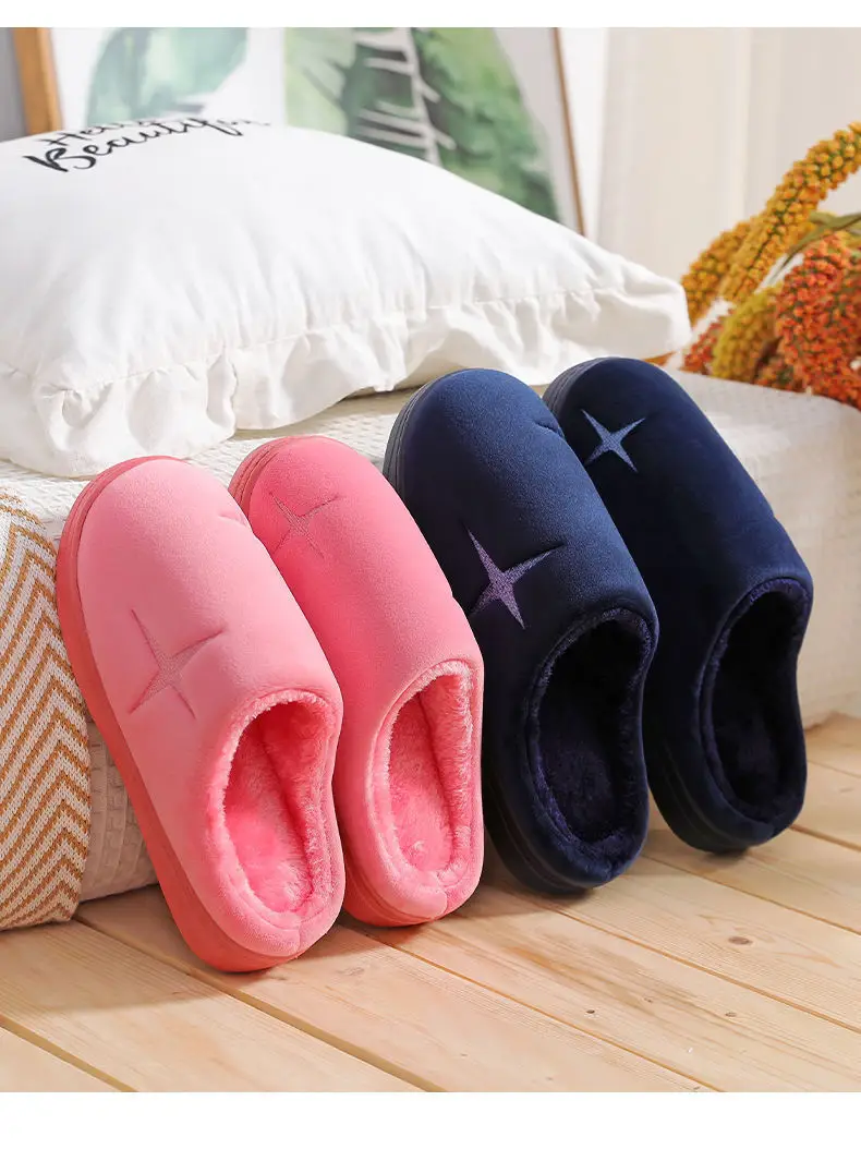 Pink Cotton Slippers for Women Winter Indoor Warm — feature 16