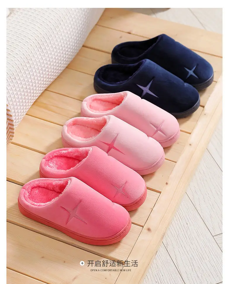 Pink Cotton Slippers for Women Winter Indoor Warm — feature 3