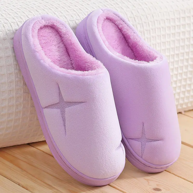 Pink Cotton Slippers for Women Winter Indoor Warm - Image 3