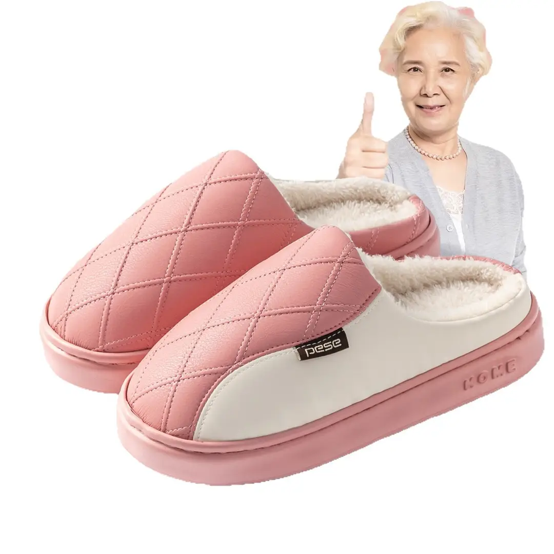 Waterproof Cotton Slippers for Women Winter 2025 New Outer Wear Indoor Home Non-Slip Thick Sole Couple Cotton Slippers Men Winter - Image 10