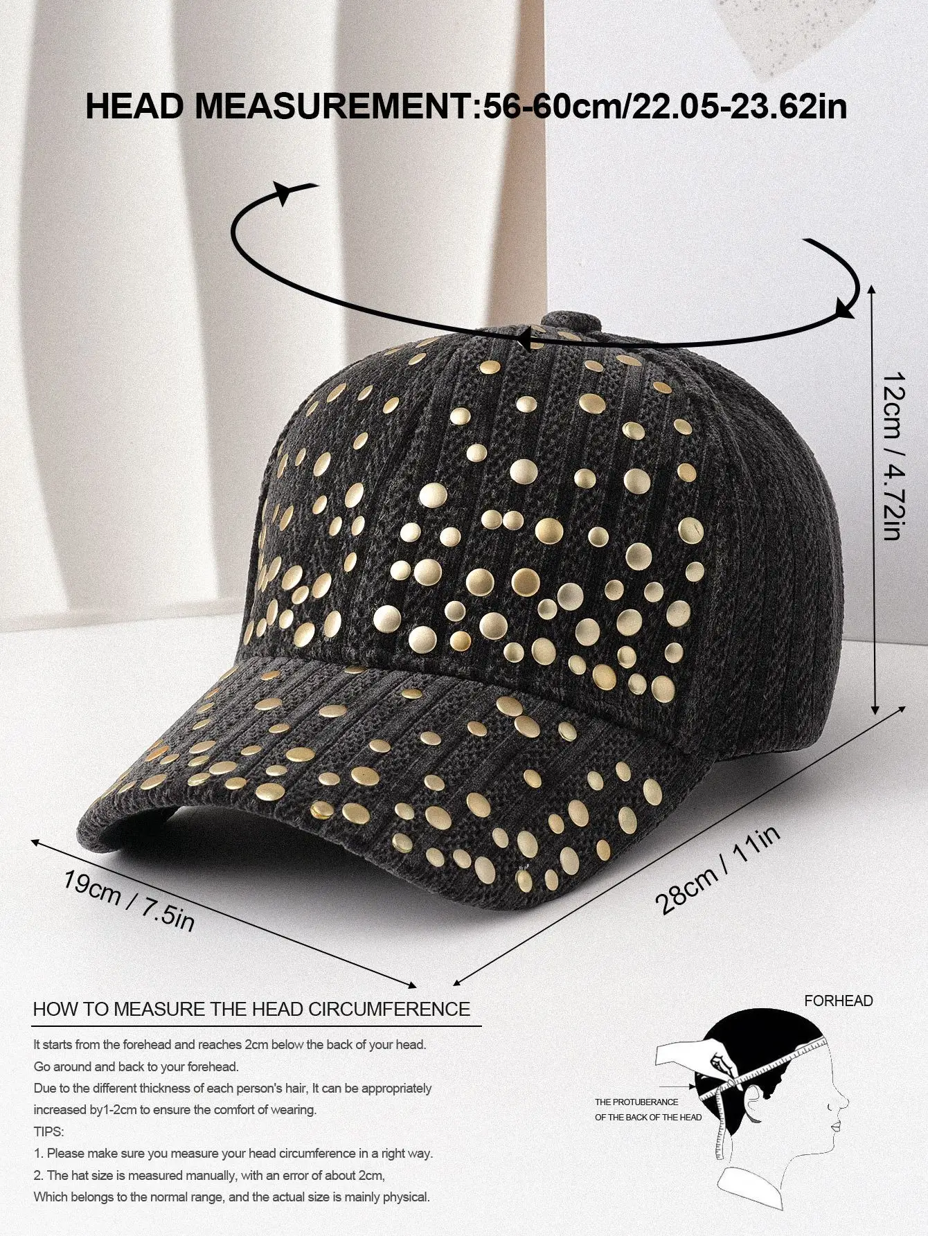 White Embroidered Baseball Cap Winter Outdoor Casual — feature 5