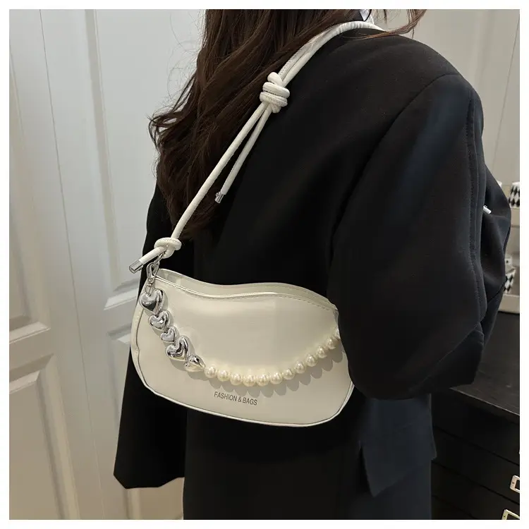 Pearl Chain Crossbody Bag Tan Leather Autumn 2025 — feature 13