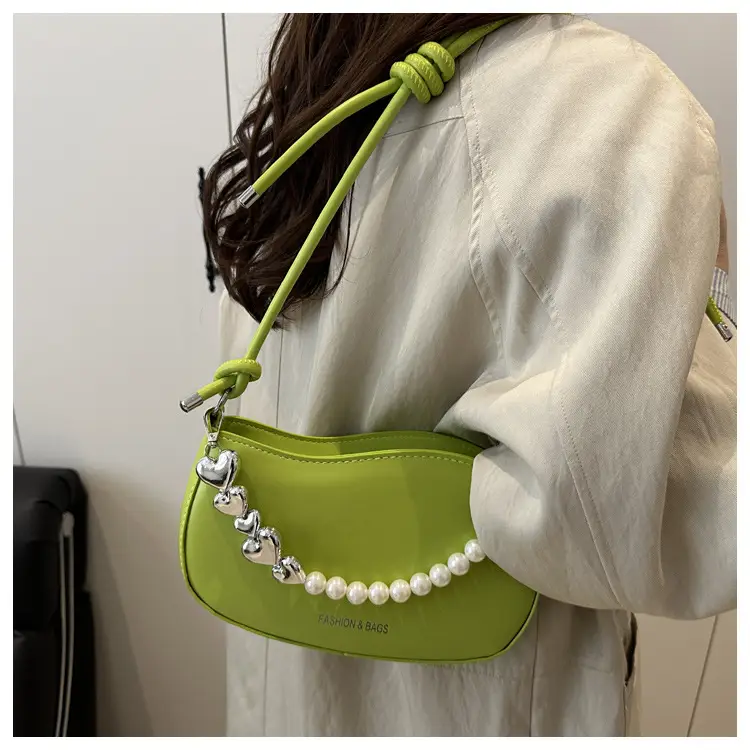 Pearl Chain Crossbody Bag Tan Leather Autumn 2025 — feature 15