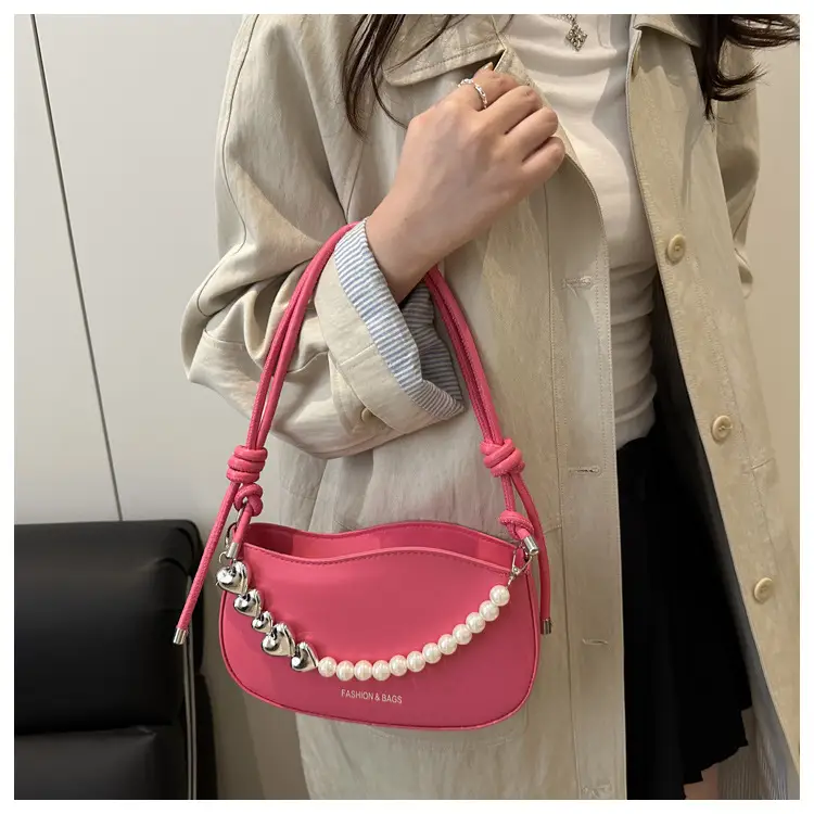 Pearl Chain Crossbody Bag Tan Leather Autumn 2025 — feature 17