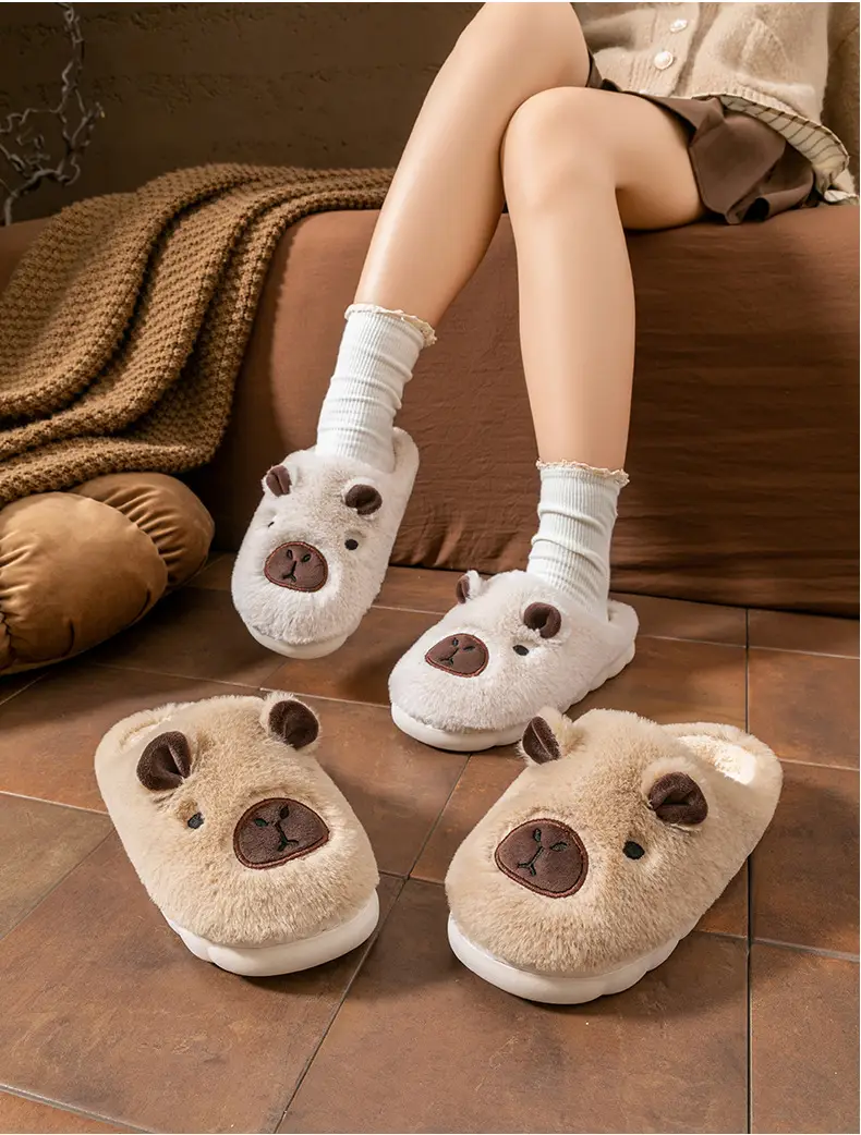 Kapibala Cotton Capybara Slippers Winter Warm Women's — feature 18