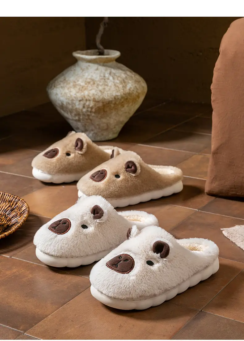 Kapibala Cotton Capybara Slippers Winter Warm Women's — feature 20