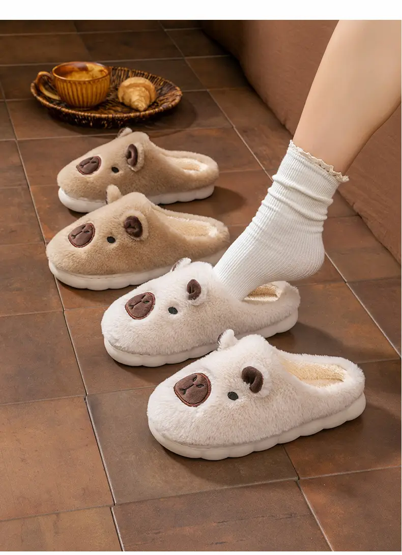 Kapibala Cotton Capybara Slippers Winter Warm Women's — feature 22