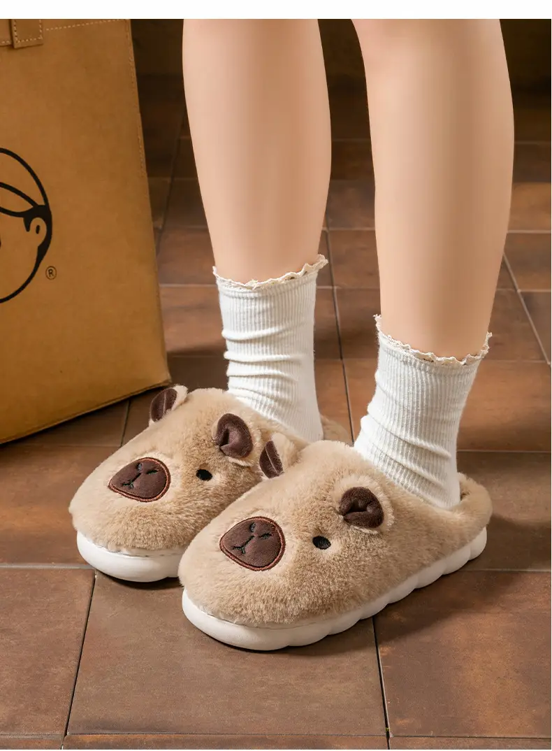 Kapibala Cotton Capybara Slippers Winter Warm Women's — feature 23
