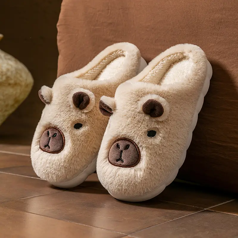 Kapibala Cotton Capybara Slippers Winter Warm Women's - Image 2