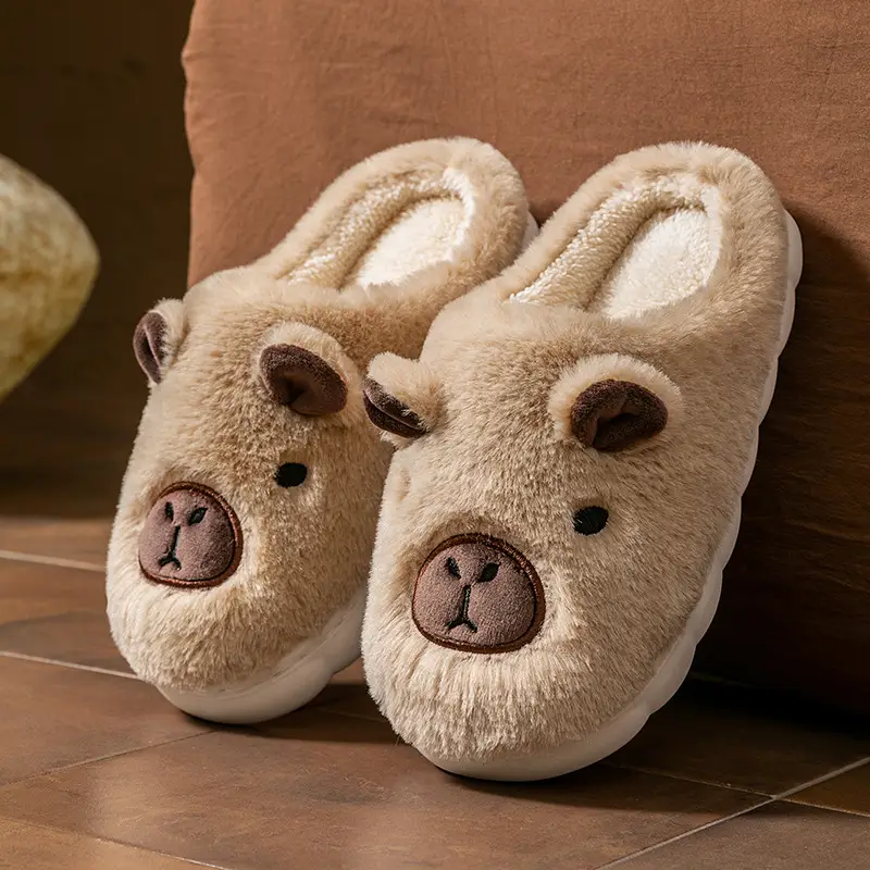 Kapibala Cotton Capybara Slippers Winter Warm Women's - Image 3