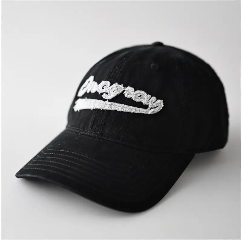 Black Embroidered Baseball Cap for Men Women - Image 3