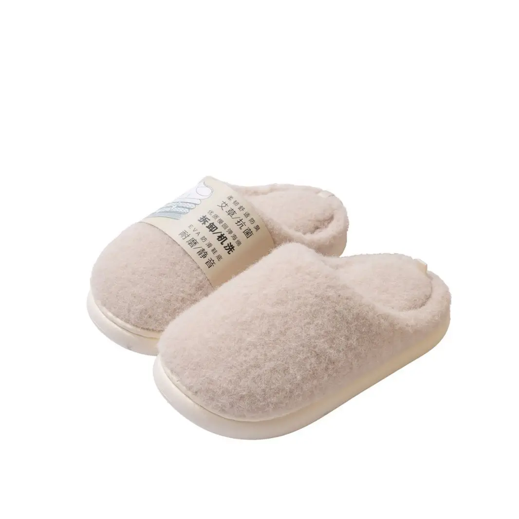 New Cotton Slippers for Women in Autumn and Winter, Home Warm Anti-Slip Thick-Soled Plush Home Slippers, Fleece-Lined Cotton Shoes for Men - Image 9