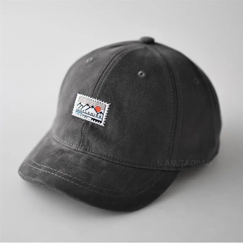 Black Patch Label Baseball Cap Unisex Sunshade — feature 5