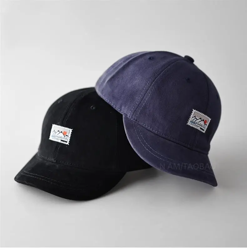 Black Patch Label Baseball Cap Unisex Sunshade — feature 8