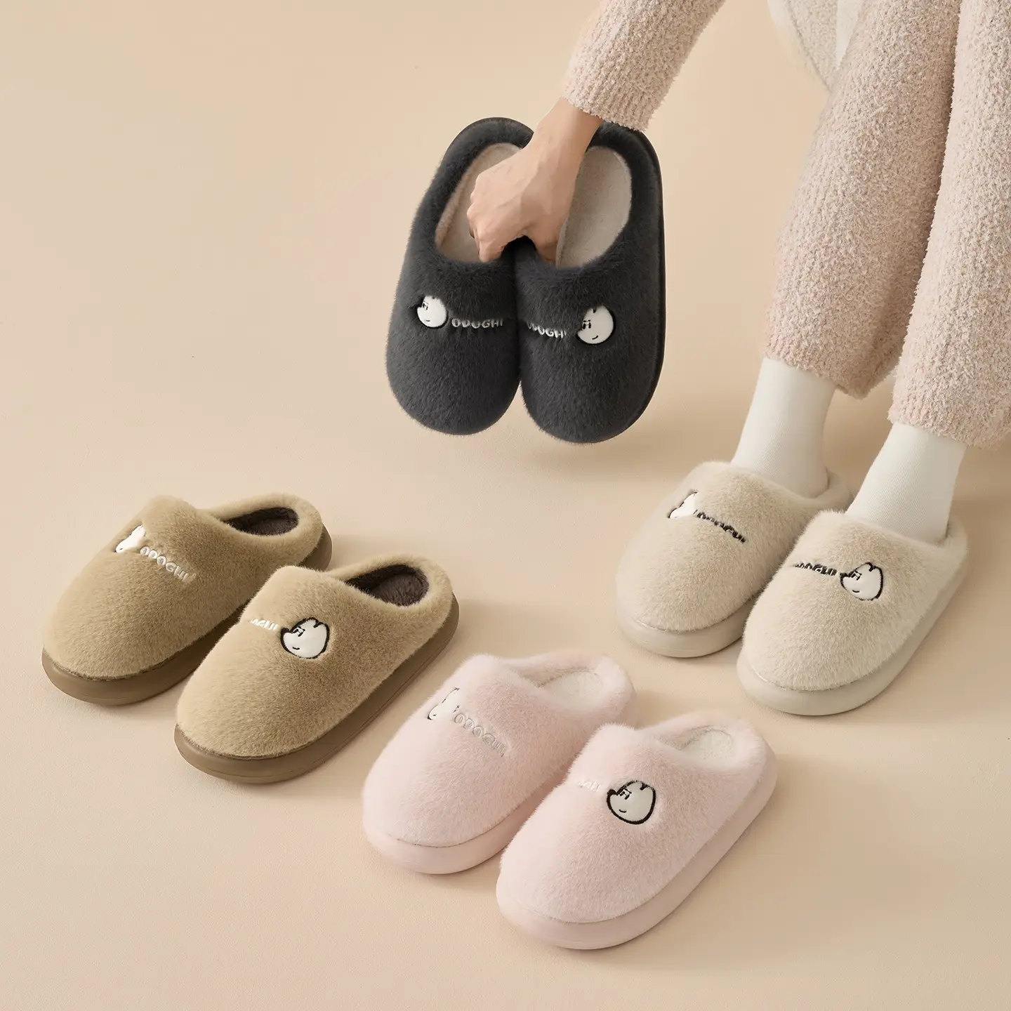 Antibacterial Cotton Slippers for Men Women Autumn Winter 2025 - Image 6